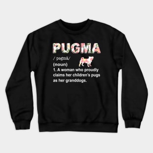Funny Pug Dog Lover Grandma - Mama & Grandmother Humor Crewneck Sweatshirt